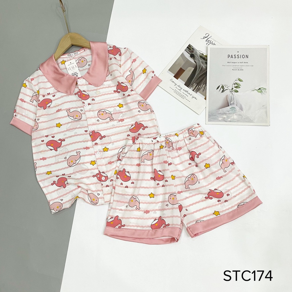 Đồ Ngủ Pijama Lụa Mango Tay Ngắn Quần Đùi, Cổ Sen Siêu Xinh, Mềm Mịn, Độc Lạ Khó Tìm, Sanh Chảnh Hàn Quốc