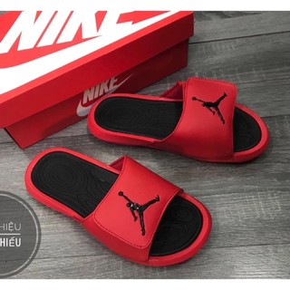 [FULL BOX+ TẶNG VỚ SỌC HÀN] DÉP JORDAN ĐỎ PHỐI ĐEN