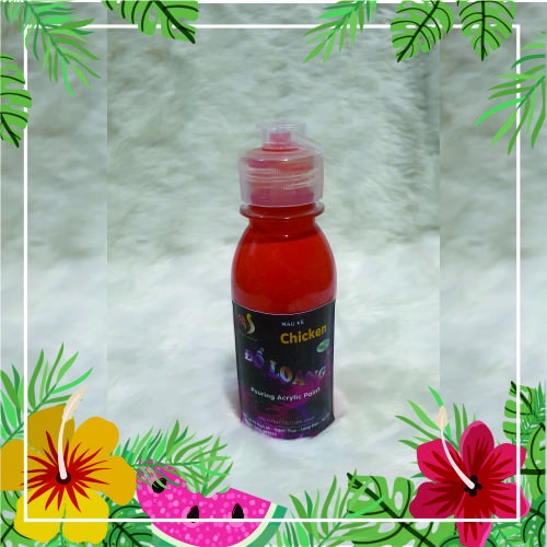 Màu Acrylic nhũ ánh kim Chicken 5D đổ màu loang tượng gấu Bearbrick, tập vẽ tranh chai 100ml