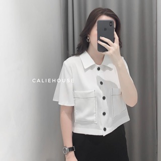 SƠ MI CỔ ĐỨC VIỀN CHỈ 2 MÀU ĐEN/ TRẮNG
