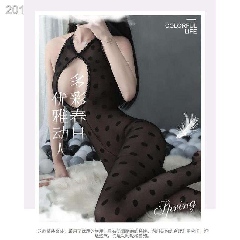 【HOT】Tại Chỗ Mới Sexy Đồ Lót Nữ Jacquard Mở Vớ Jumpsuit Chấm Bi Kích Thước Lớn Đồng Phục Cám Dỗ Hỗ Trợ Bán Buôn