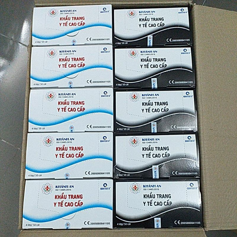 Khẩu trang Khánh An 4 lớp hộp 50 cái | BigBuy360 - bigbuy360.vn