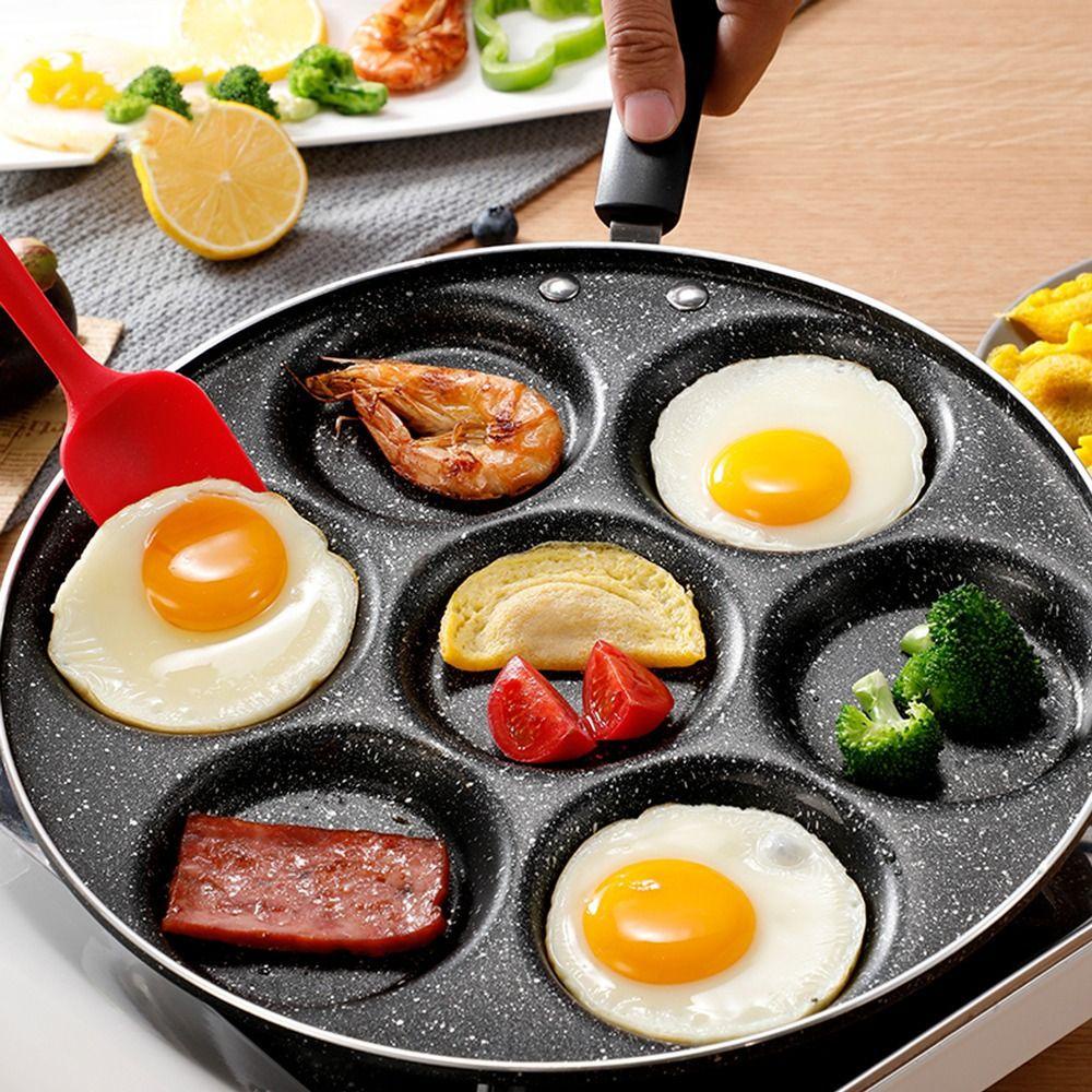 Chảo Làm Bánh Pancakes Chống Dính 4 / 7 Ngăn 1 #|Chảo Chiên Trứng Tiện Dụng Chất Lượng Cao