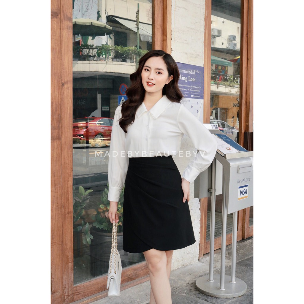 BEAUTEBYV - Chân váy xếp ly xéo Ivy | BigBuy360 - bigbuy360.vn