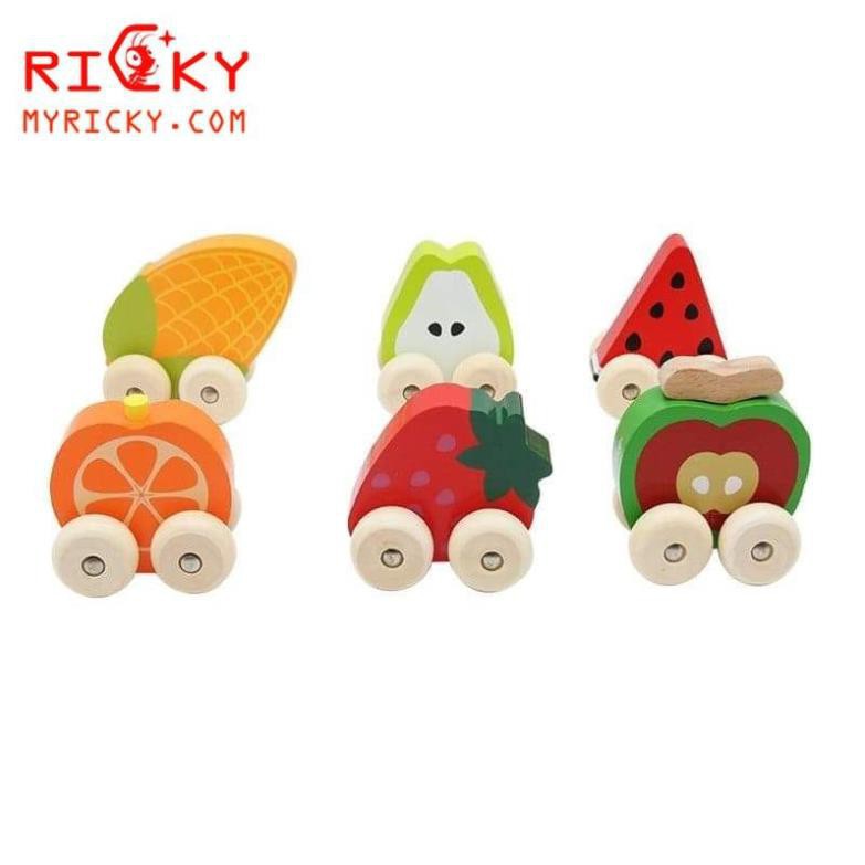 Đồ chơi xe trái cây bằng gỗ cho bé yêu
