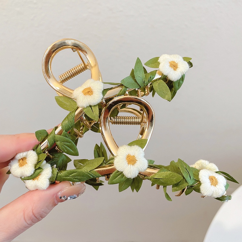 Kẹp Tóc Hình Hoa Lá Bằng Mây Thời Trang Hàn Quốc