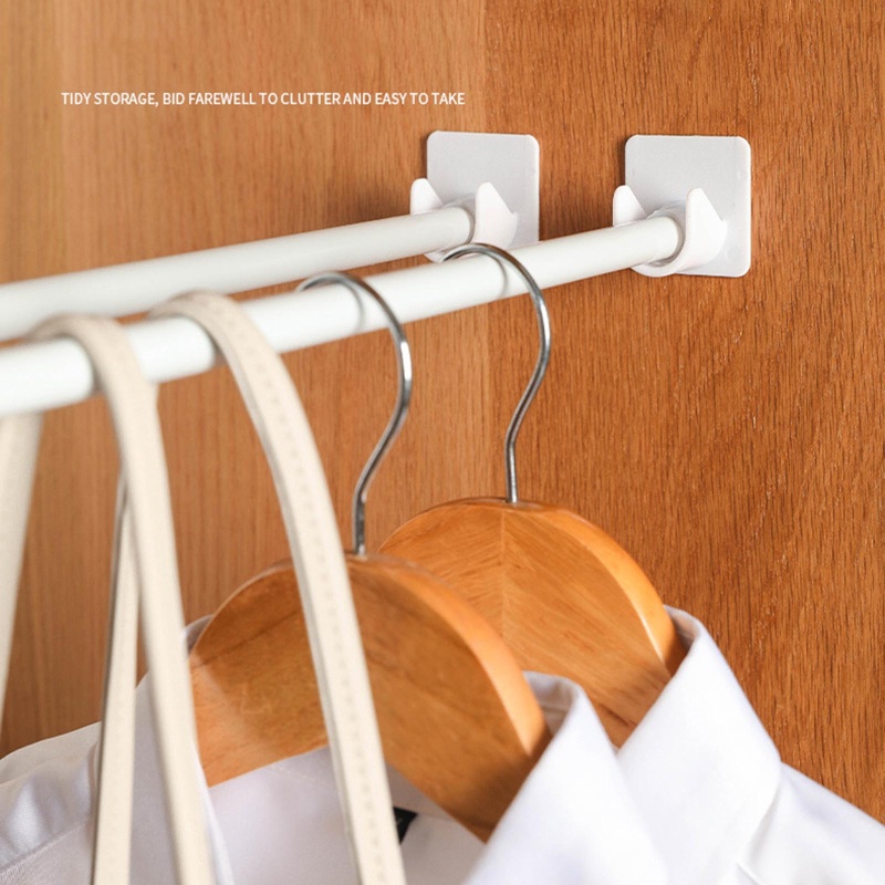 Set 2 Giá Đỡ Thanh Treo Rèm Cửa Tự Dính Tiện Dụng