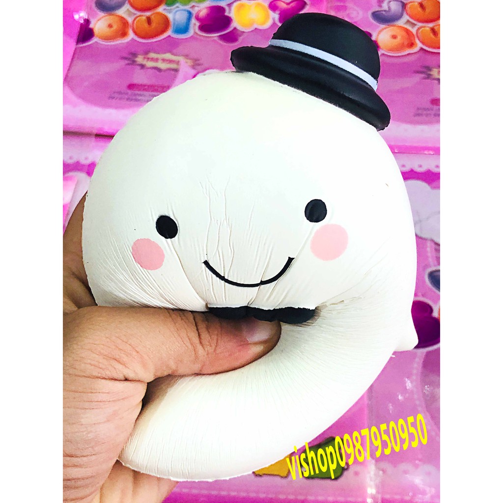 squishy combo 20 bé cho khách sỉ - squishy búp bê đeo nơ hồng