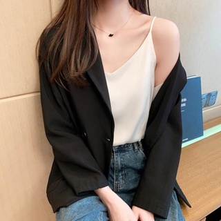 Áo hai dây lụa vải Hàn cao cấp Madela