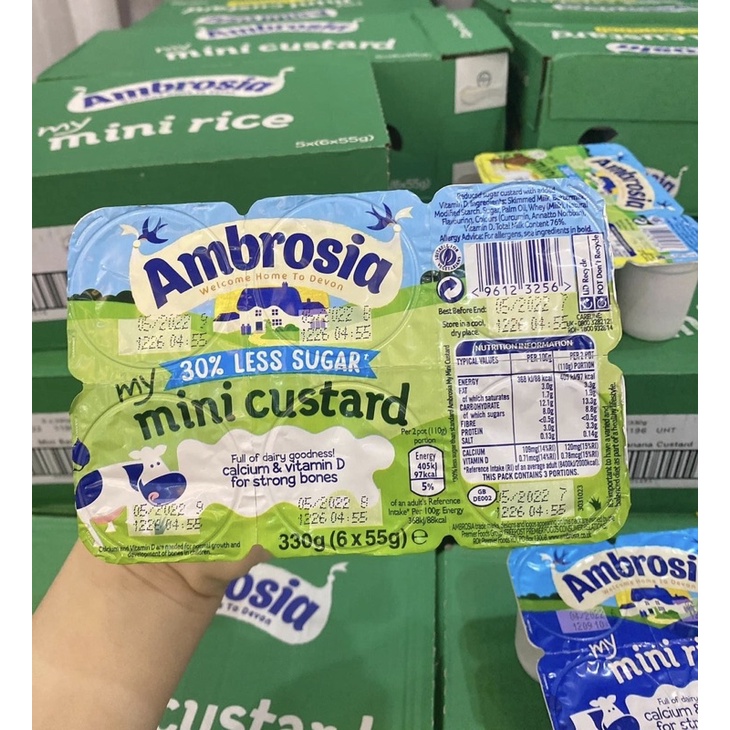 (Date 2023) Váng sữa AMBROSIA cho bé 6 tháng của Anh