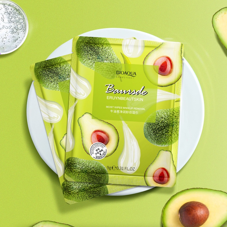 [Hàng mới về] Khăn Tẩy Trang Bioaoua Chiết Xuất Bơ Dưỡng Ẩm Kiềm Dầu Làm Sạch Da | BigBuy360 - bigbuy360.vn
