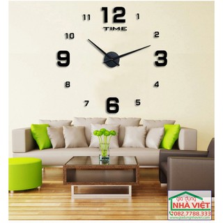 Đồng hồ dán tường khổng lồ DIY phong cách sáng tạo