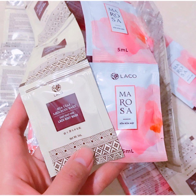 (Gói test)Sữa Tắm Laco 💝FREESHIP💝  Sake Sữa Tắm Làm đều màu da giảm mụn lưng viêm lỗ chân lông - Laco Dạng Kem 5ml | BigBuy360 - bigbuy360.vn