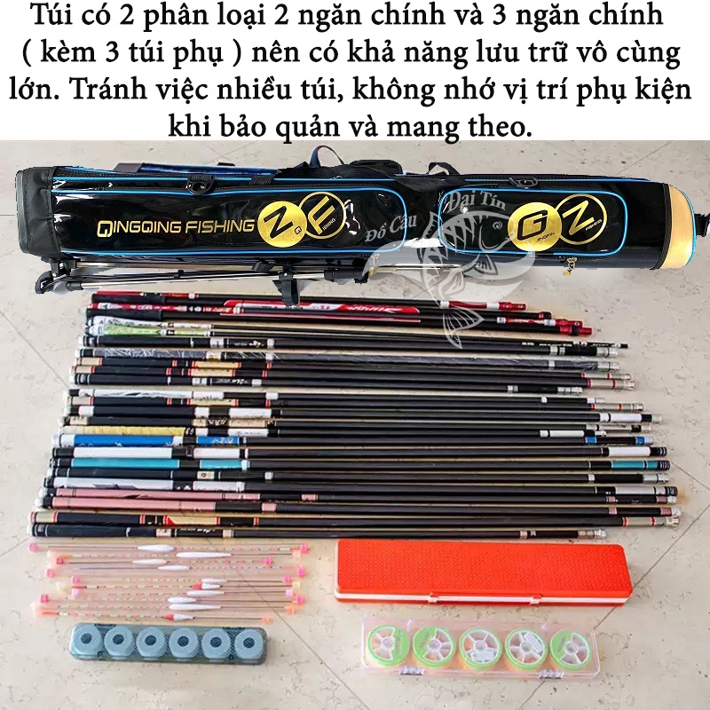 Bao Đựng Cần Câu 1m25 Dạng Cứng Chất Liệu Da Cao Cấp Chống Nước Chuyên Đựng Cần Câu Tay Phụ Kiện Câu Đài