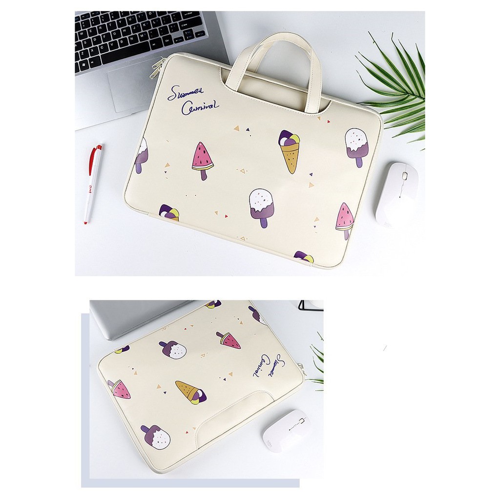 Túi chống sốc 🍍FREE SHIP🍍Macbook Laptop Slimpit hoa văn quai xách
