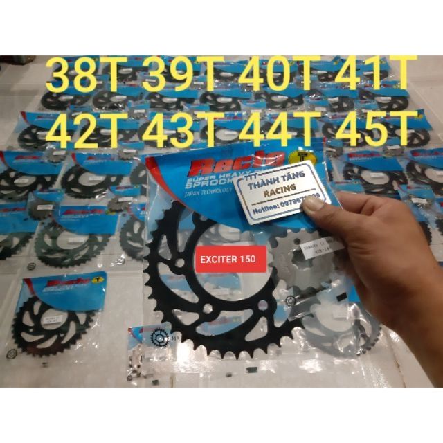 NHÔNG DĨA EXCITER 150/FZ 150 37T 38T 39T 40T 41T 42T 43T 44T 45T CHÍNH HÃNG