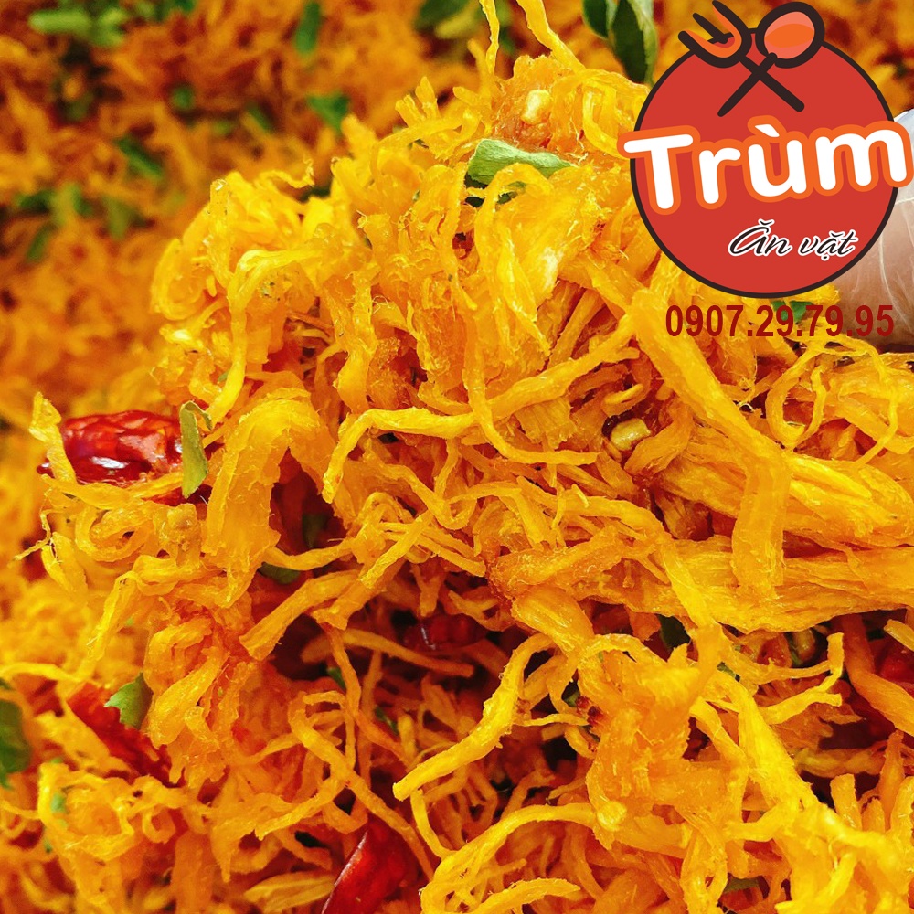 Khô gà lá chanh - bơ tỏi loại 1 đặc biệt, siêu ngon, cay cay, thơm nức, sợi to - Trùm Ăn Vặt