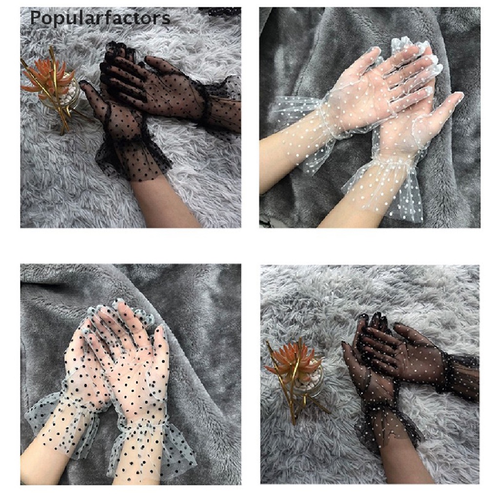 (Khuyến mãi phổ biến) Đôi găng tay ngắn vải tuyn co giãn phối ren hình hoa sen cho nữ [HÀNG BÁN CHẠY]
 | BigBuy360 - bigbuy360.vn