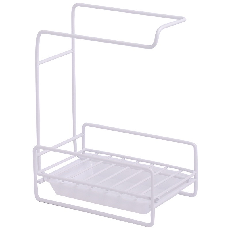 Kệ đựng lưới rửa bát kèm phơi khăn, kèm khay hứng nước