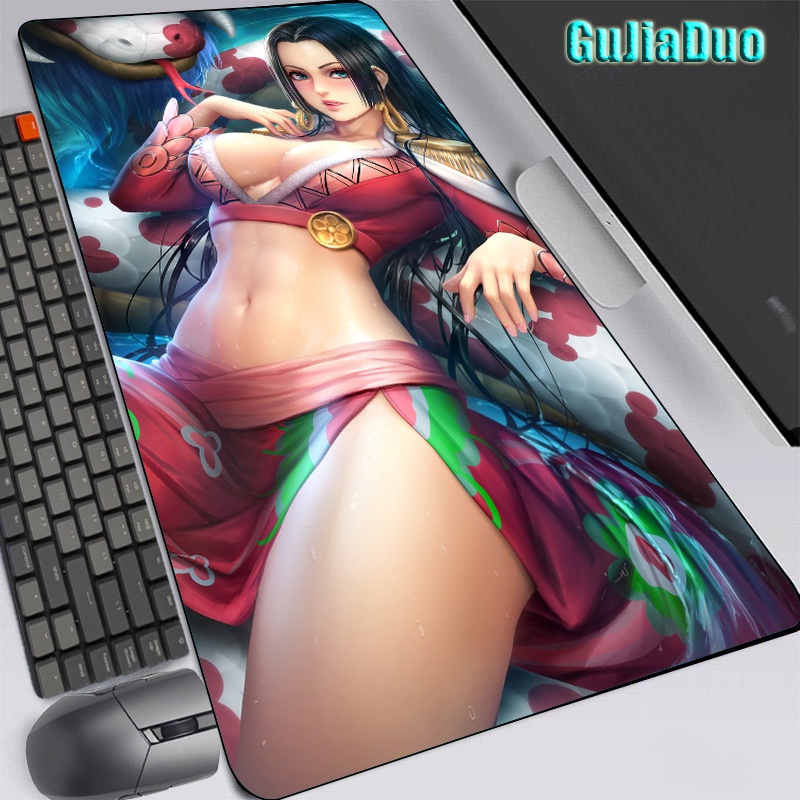 Tấm Lót Chuột Và Bàn Phím Chơi Game In Hình Nhân Vật Anime Boa Hancock 90x40