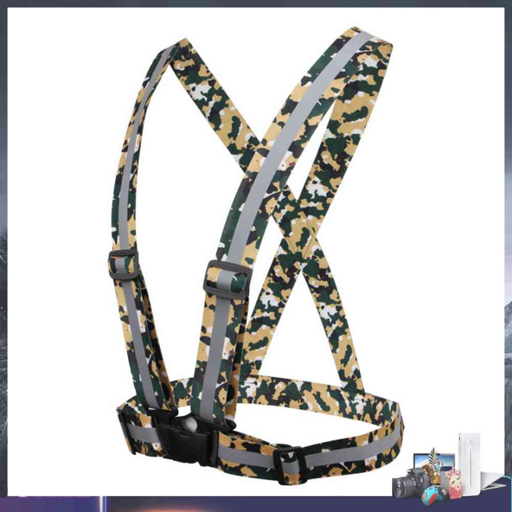 Đai Phản Quang Co Giãn An Toàn Có Thể Điều Chỉnh Cho Chạy Bộ Ban Đêm