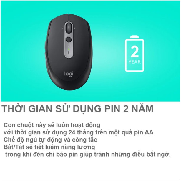  Chuột Không Dây Bluetooth M590 Multi-Device Silent -Hàng Chính Hãng Bảo Hành 1 Năm