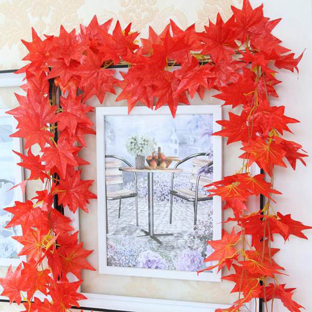 Dây Lá Phong Giả Dài 2.4M Dùng Trang Trí Tiệc Cưới / Giáng Sinh / Halloween / Giáng Sinh