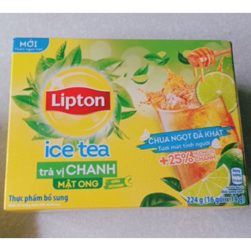 Trà Lipton Vị Chanh hộp 224g(16goi x14g)