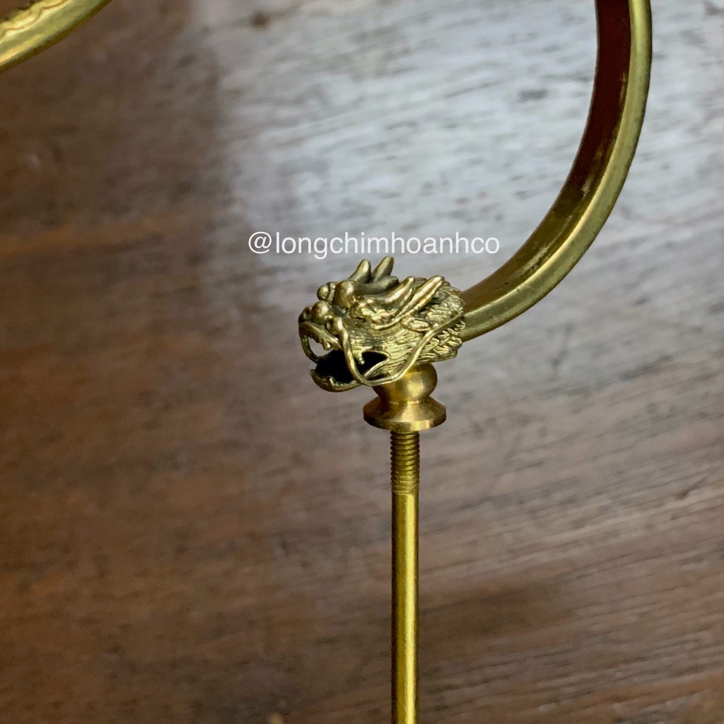 Móc Đồng Vàng Đầu Rồng Lồng Khuyên &amp; Đất