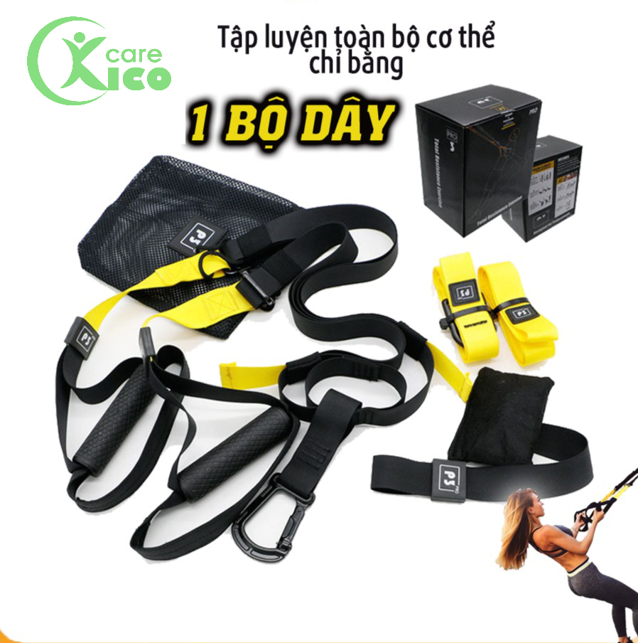 Bộ Dây TRX P3 Pro 1 và Pro 3 chính hãng KICO, dây treo kháng lực đa năng tập Gym, thể dục tại nhà