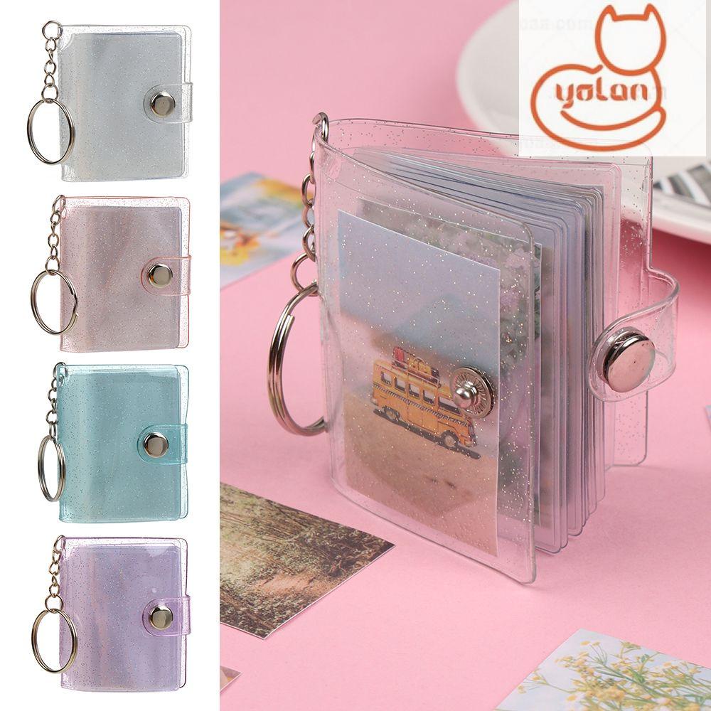 Móc khóa phối ví mini bằng PVC 2 inch để đựng ảnh/ thẻ nhiều màu độc đáo