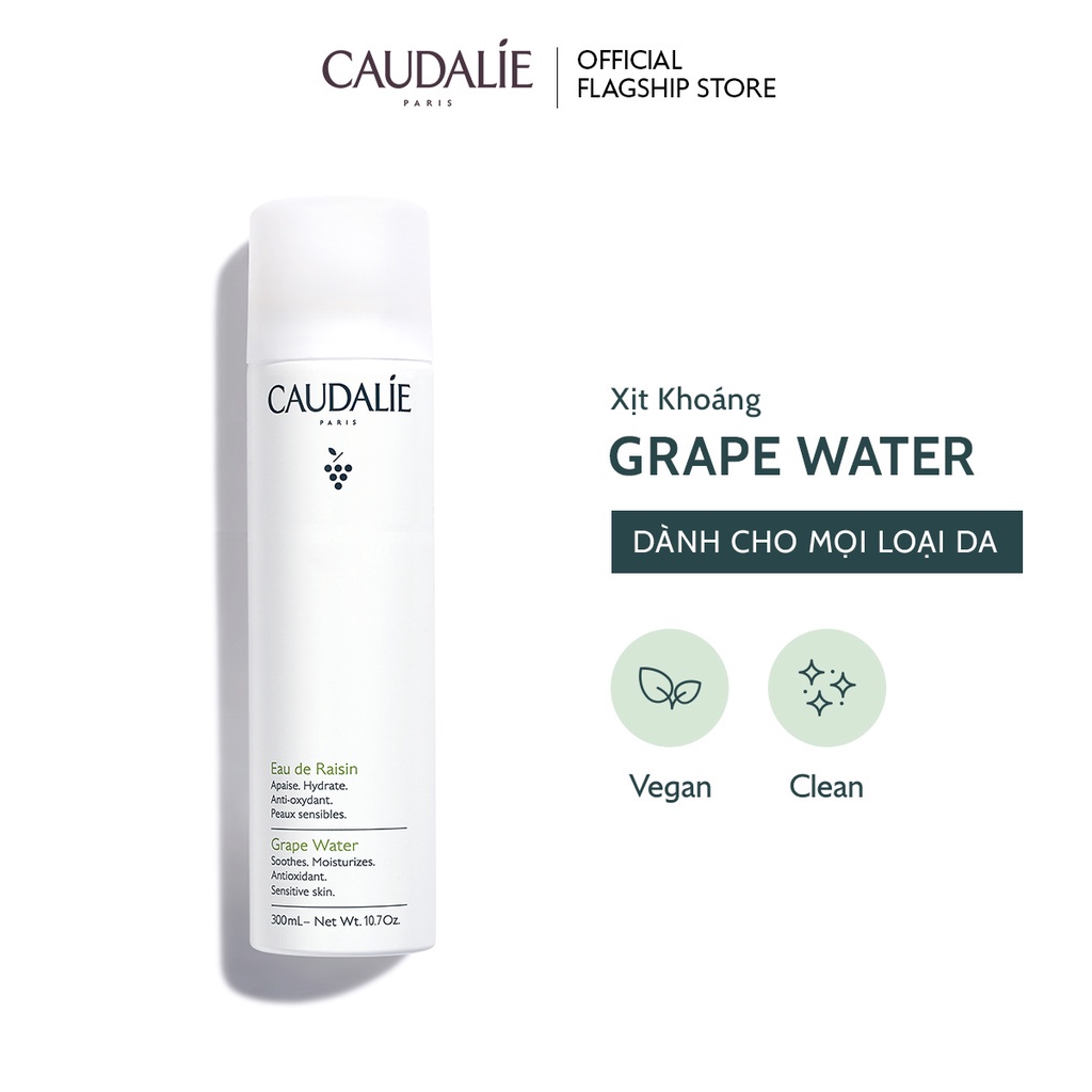 Xịt khoáng làm dịu, giữ ẩm và hỗ trợ chống lão hoá Caudalie Grape (75ml - 300ml) - Thương hiệu mỹ phẩm cao cấp từ Pháp