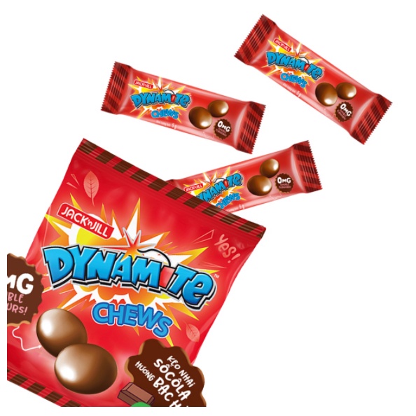 Kẹo Nhai 3 Viên Socola Hương Bạc Hà Túi 125g (~25 chiếc  x 3 viên)