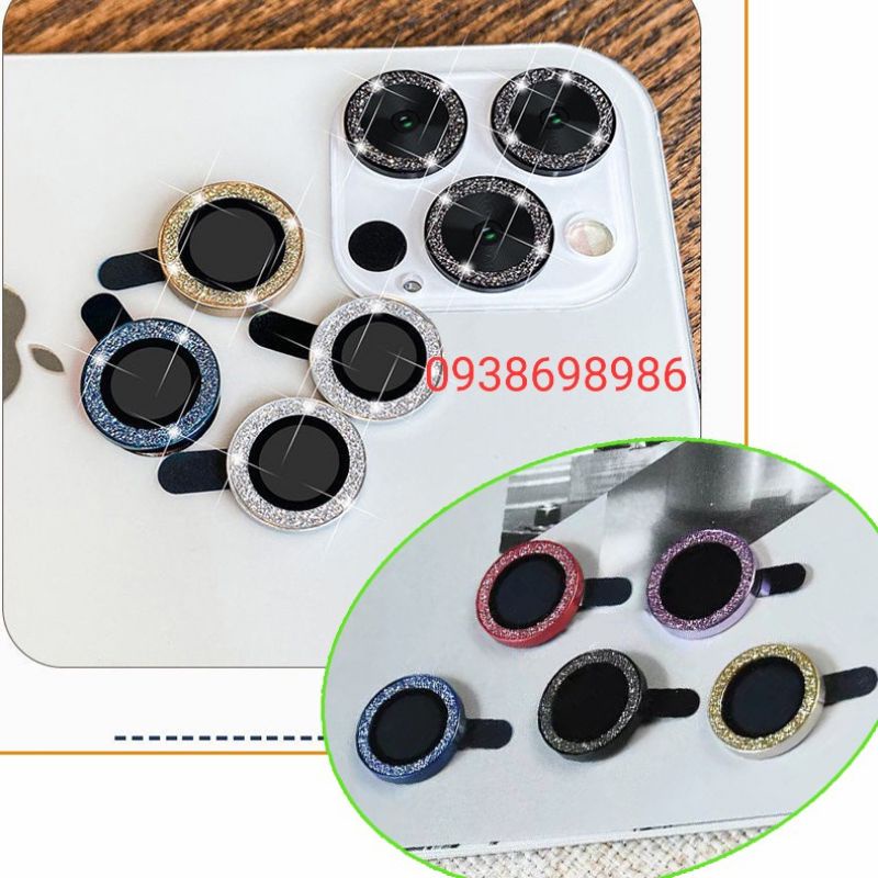 Lẻ 1 Miếng Dán Bảo Vệ Ống Kính Máy Ảnh Cho Iphone 13promax/13/13pro/11/11Pro/11Pro Max/12/12Mini nhũ đá