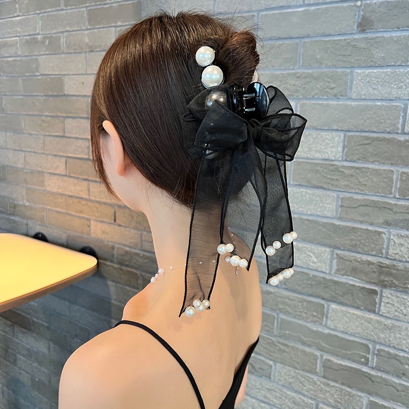 Kẹp Tóc Ruy Băng Nơ Ren Thời Trang Hàn Quốc