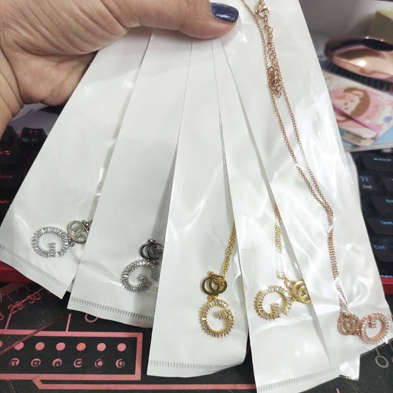 Dây Chuyền GC Đính Đá Nhân Tạo Titan Ko Đen TT 4402