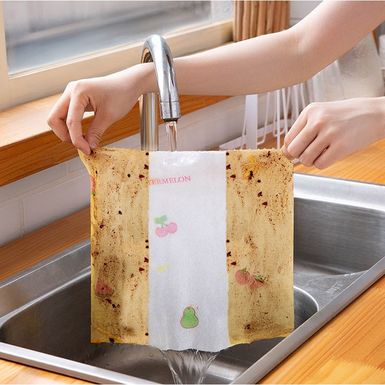 Khăn giấy đa năng lau bếp, lau tay, lau chén đĩa, cửa kính, chất cao cấp siêu dai, hoạ tiết xinh, có thể tái sử dụng