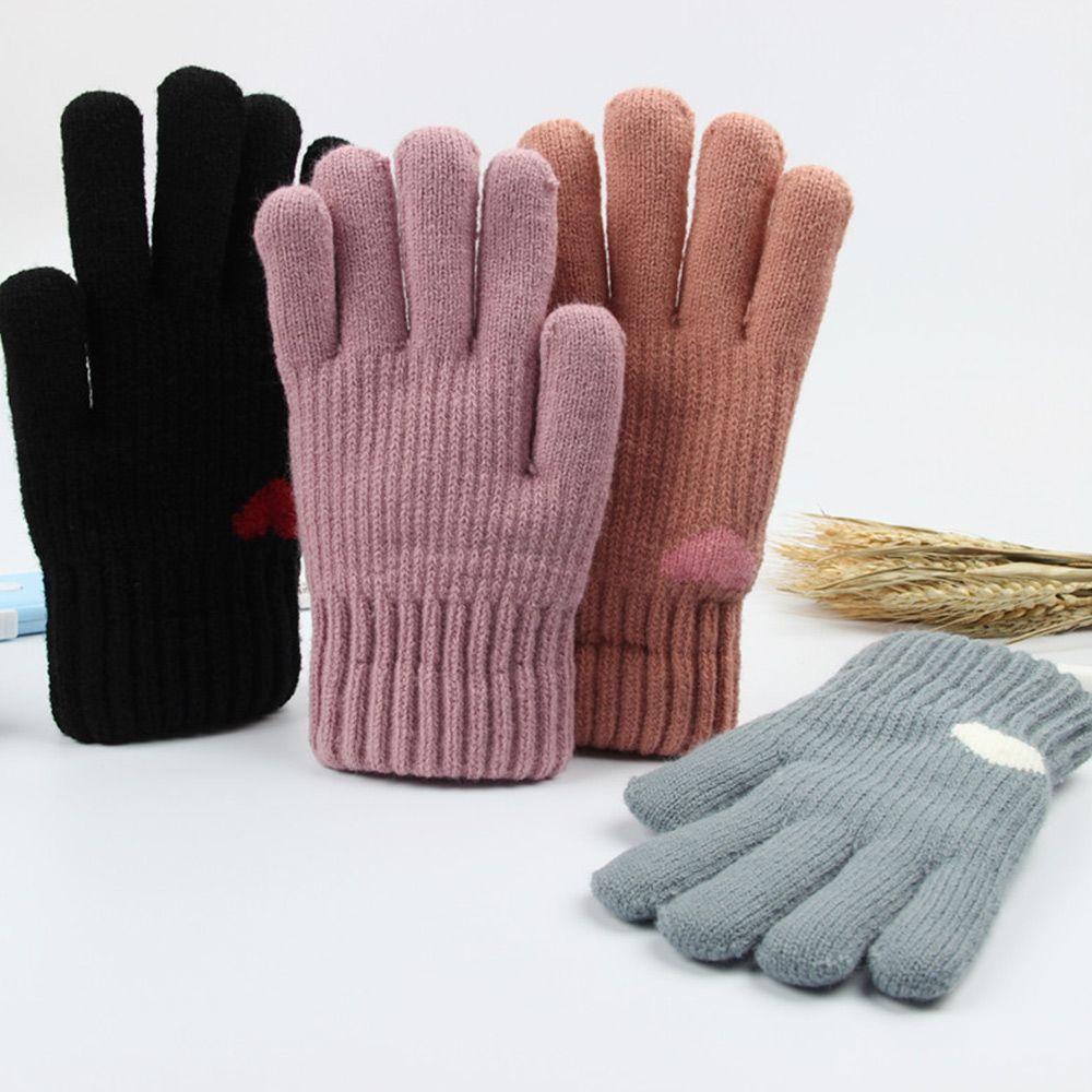 Layor1 Găng Tay Dệt Kim Lót Nhung Mềm Mại Giữ Ấm Cánh Tay Thời Trang