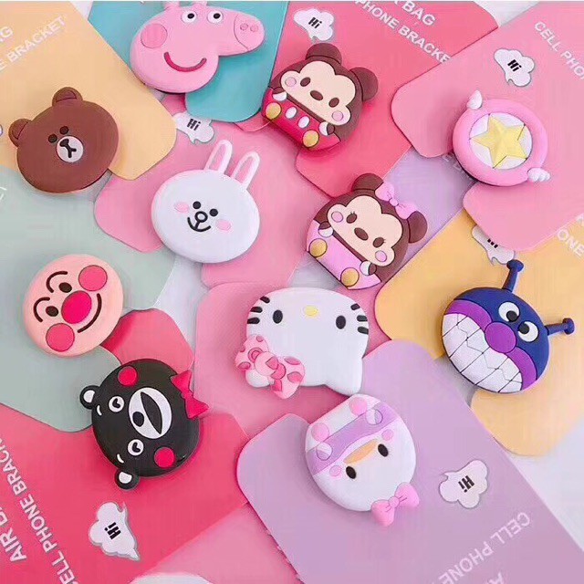 Giá đỡ điện thoại và máy tính bảng hình heo Peppa Popsocket Tik Tok