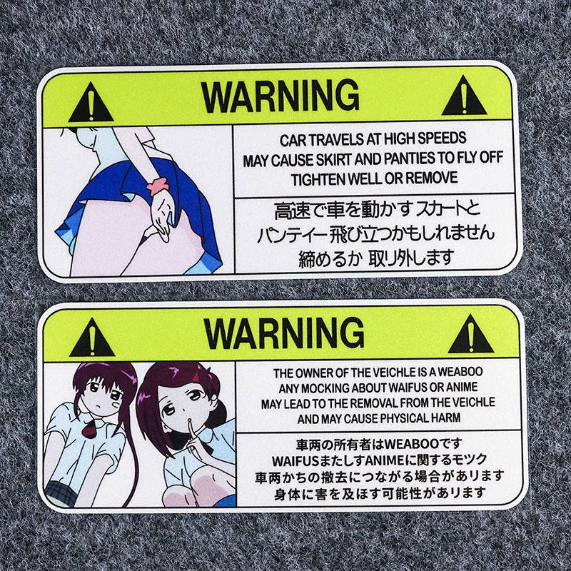 Secondary Warning JDM Car Reflective Car Stickers Modified Electric Car Motorcycle Windshield Scratch Cover Stickers f4Ai