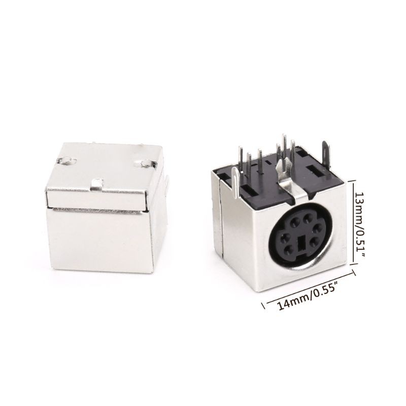 10 đầu nối bắn dây điện mini 6-pin DIN cho máy hàn ps-2 Female