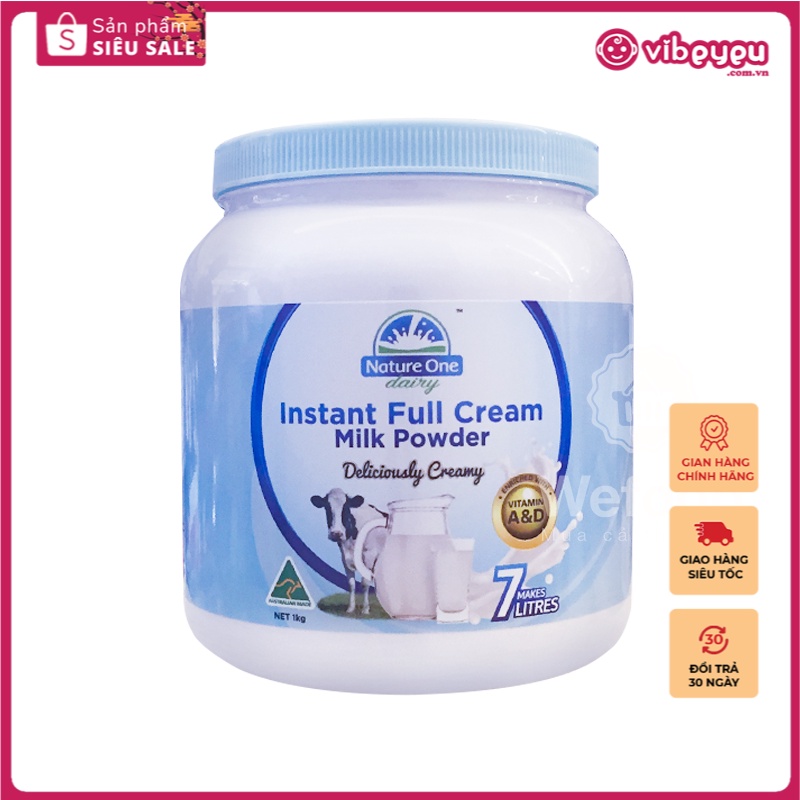 Sữa bột dinh dưỡng Nature One Full Cream - THA phân phối - hộp 1kg
