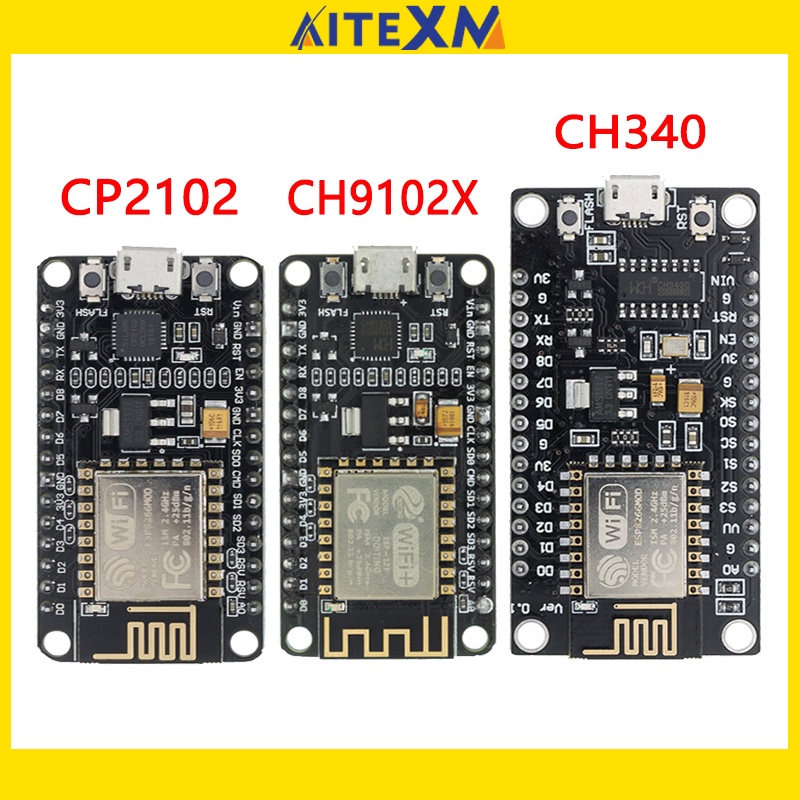 Mô Đun WIFI Không Dây CH340/CP2102/CH9102X NodeMcu V3 V2 Lua ESP8266 ESP-12E