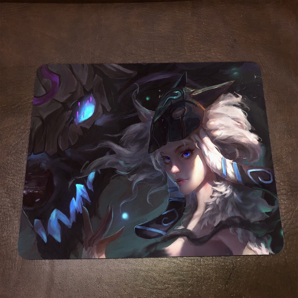 Lót chuột máy tính League of Legends KINDRED - Mẫu 1 Mousepad cao su êm ái, nhận in theo yêu cầu