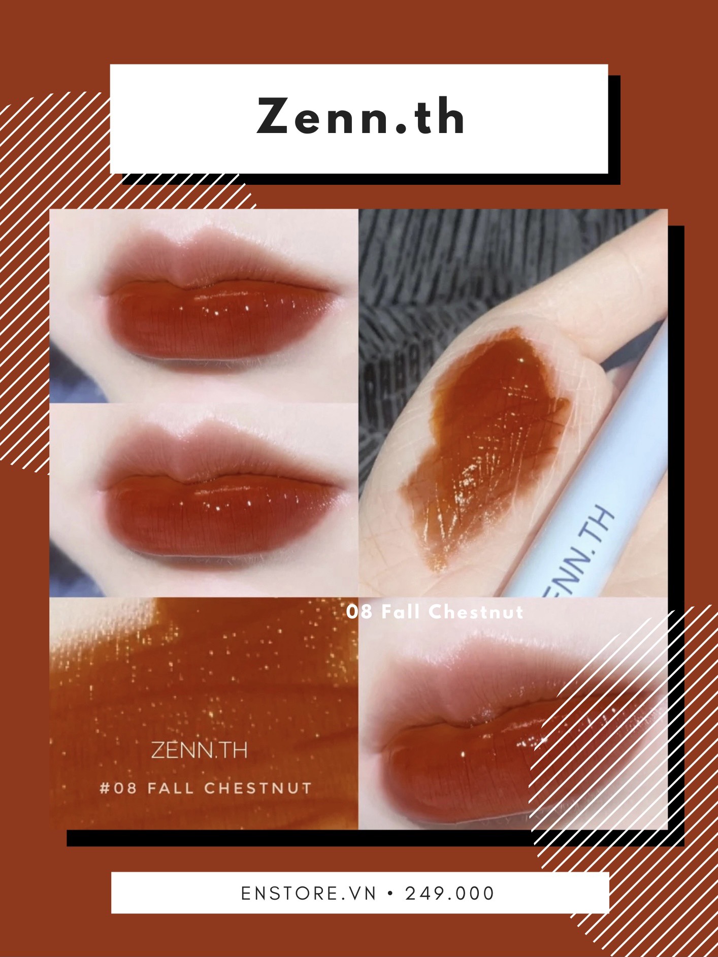 [ZENN.TH] Son kem bóng Zenn.th Flipped Non-Transfer Lip Tint