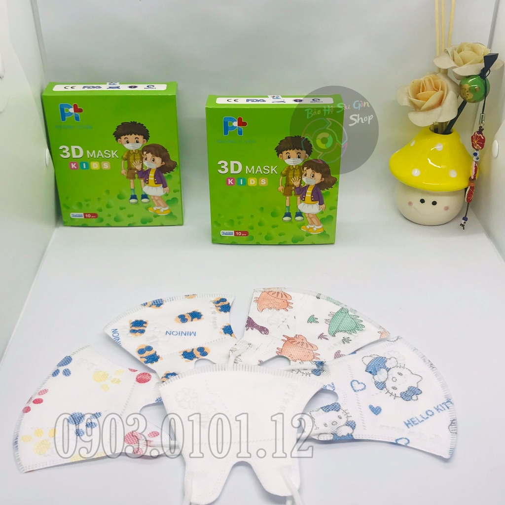 Khẩu trang em 5d bé thương hiệu Nut - Phương Tuyến chính hãng, 5d mask cho bé từ 1 - 3 tuổi