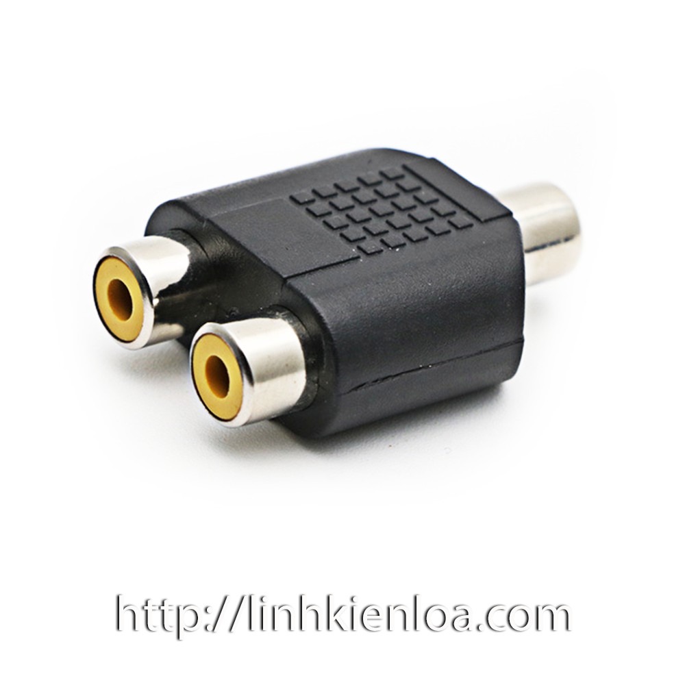 Đầu cắm, Jack chuyển đổi 1 Jack AV hoa sen  sang 2 Jack AV hoa sen