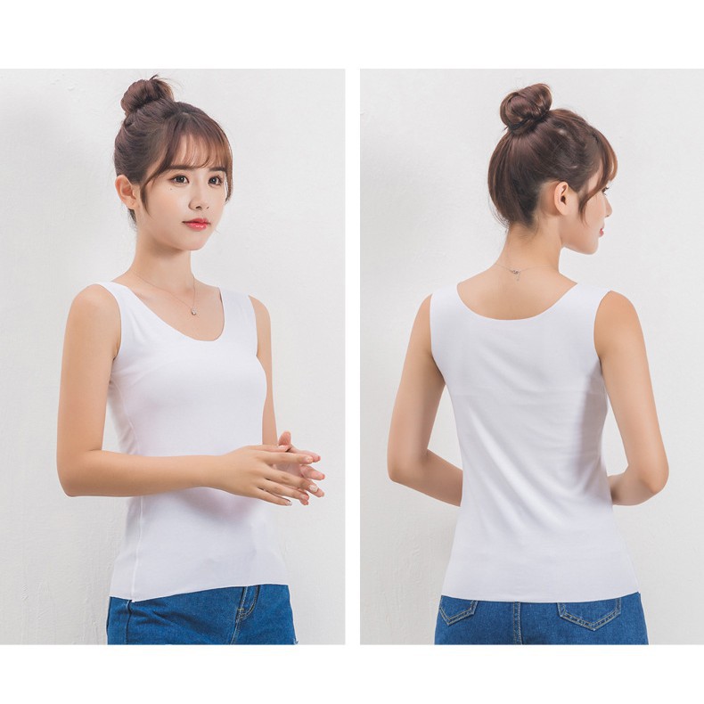 Áo Sát Nách Cổ Chữ V Màu Trơn Thanh Lịch | BigBuy360 - bigbuy360.vn