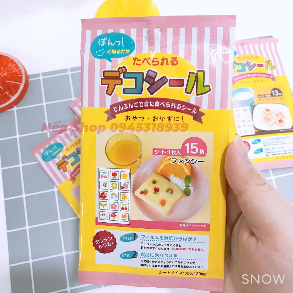Nhãn dán trang trí thức ăn cho bé siêu đáng yêu - Nhật Bản (Date: T9.2022)