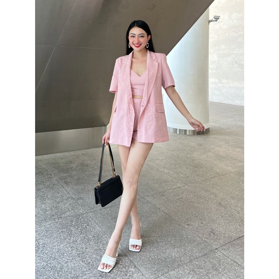 FEMEI Set 3 món áo plazer + quần short KAY PLAZER ( Hồng) | BigBuy360 - bigbuy360.vn